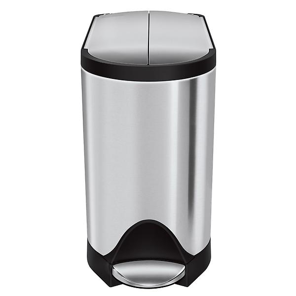 simplehuman Stainless Steel 2.6 gal. Butterfly Step Trash Can | The  Container Store