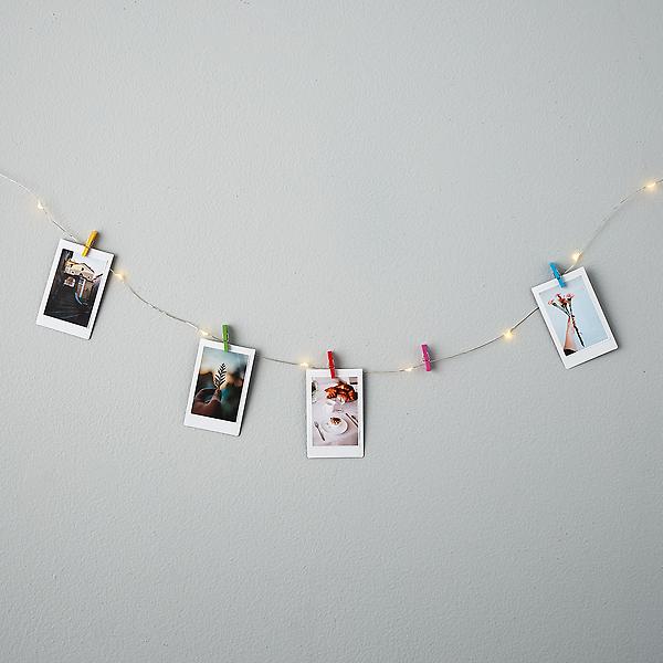 Kikkerland Mini Clothespin Photo/Memo String Lights | The Container Store