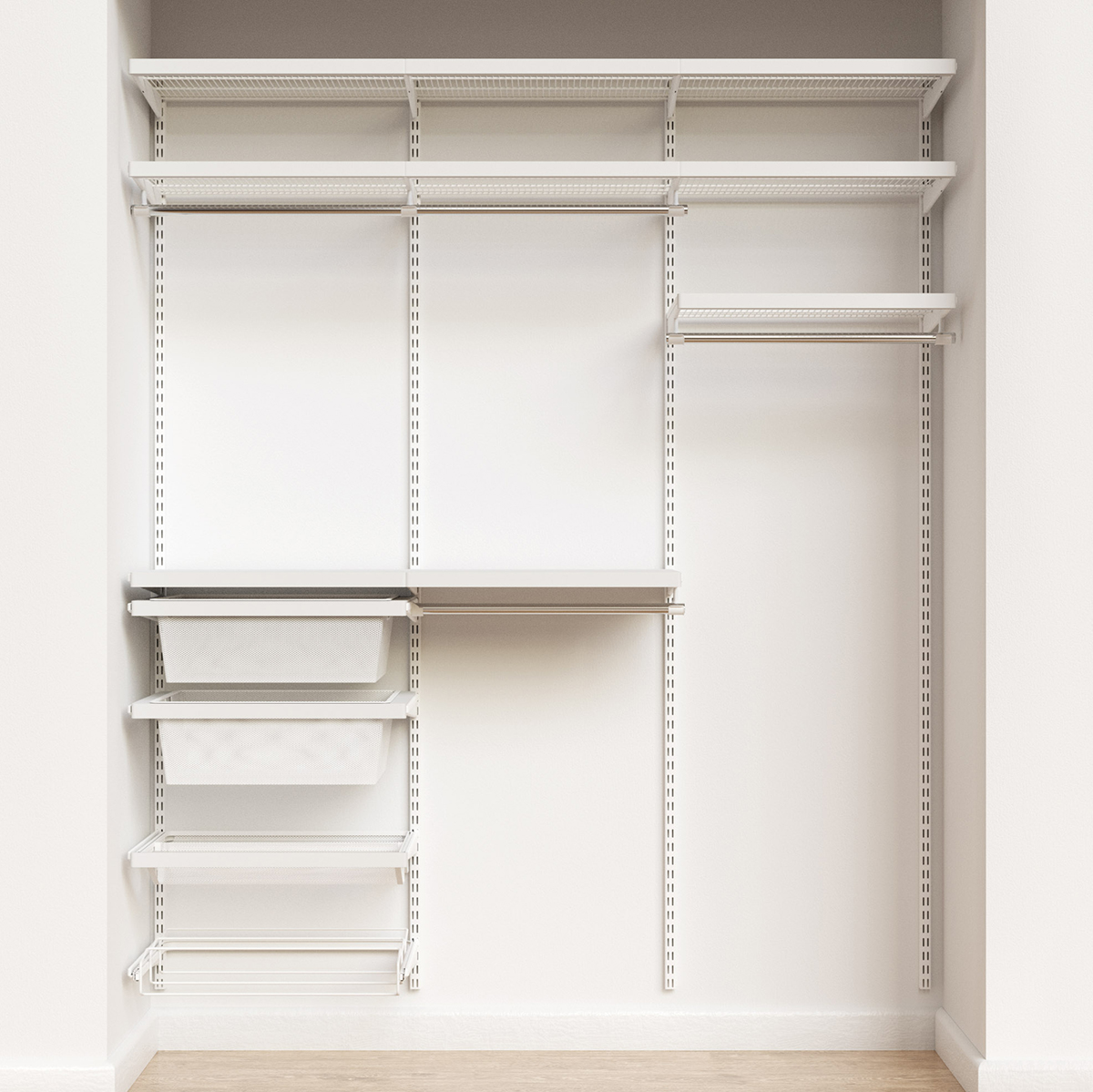Elfa Decor 6' White Reach-In Closet | The Container Store
