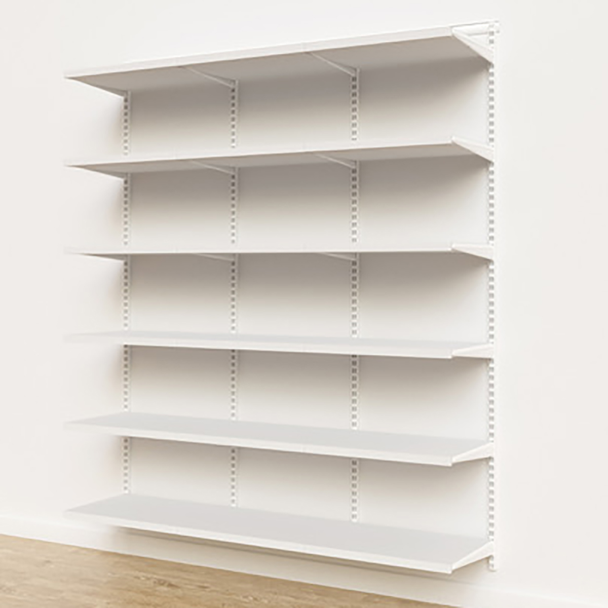 Elfa Décor 6' White Basic Shelving Units for Anywhere | The Container Store