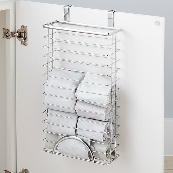Chrome Over the Cabinet Grocery Bag Holder | The Container Store