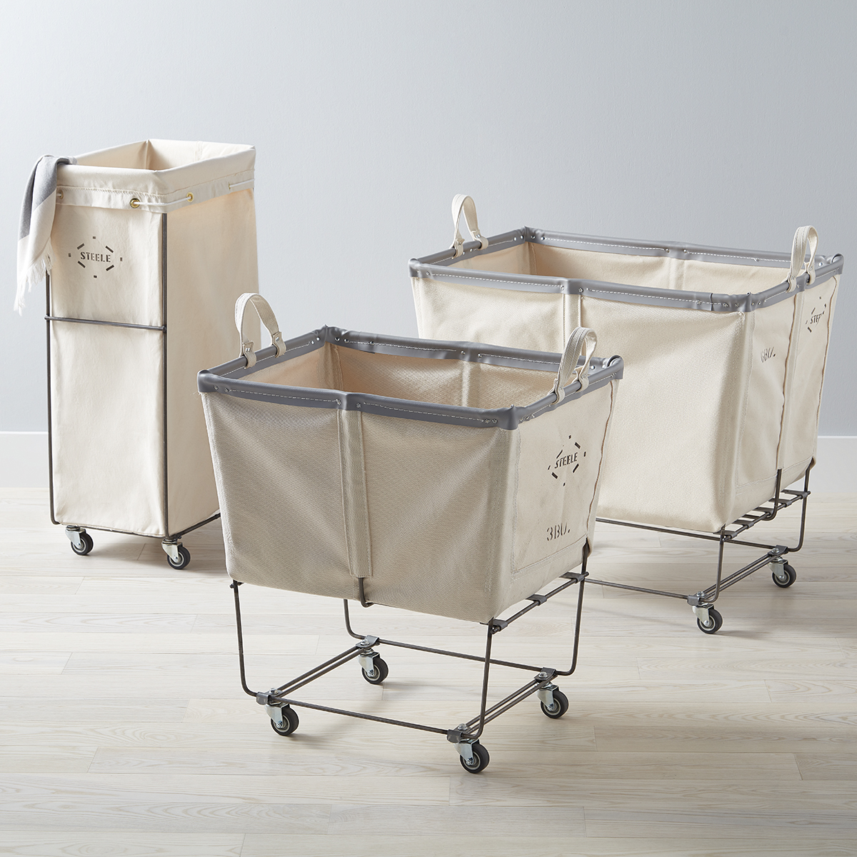 Steele Canvas Natural Sorting Hamper | The Container Store