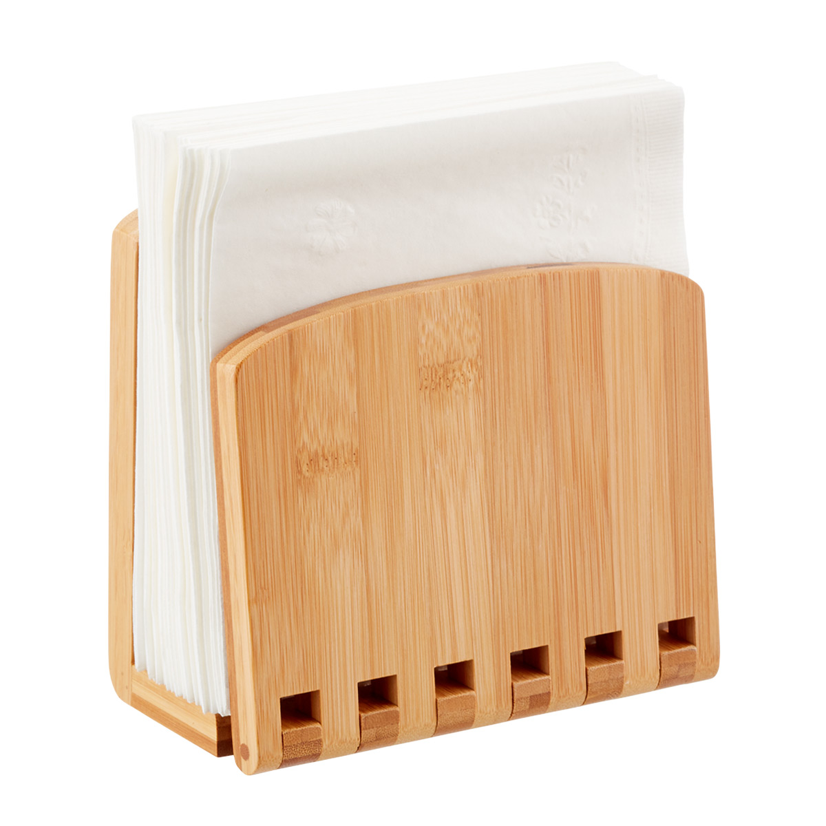 Adjustable Bamboo Napkin Holder | The Container Store