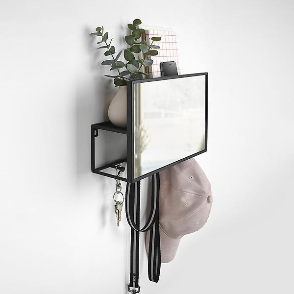 Umbra Cubiko Organizer Wall Mirror | The Container Store