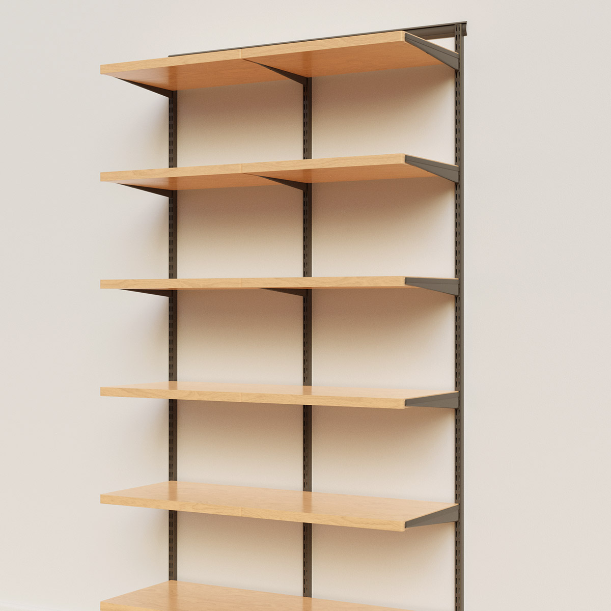 Container store store wood shelves