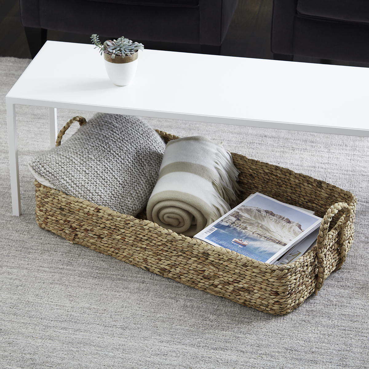 Water Hyacinth Natural Weave Coffee Table/Under Bed Bin | The Container  Store