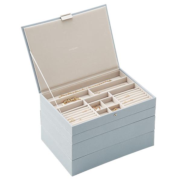 Stackers Dusky Blue Supersize Premium Stackable Jewelry Box | The Container  Store