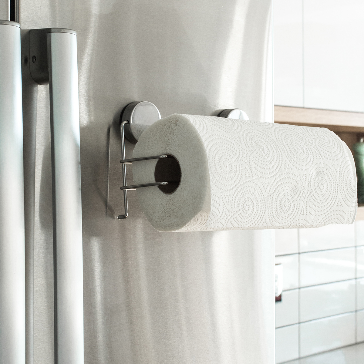 Magnetic Stainless Steel Paper Towel Rack | The Container Store