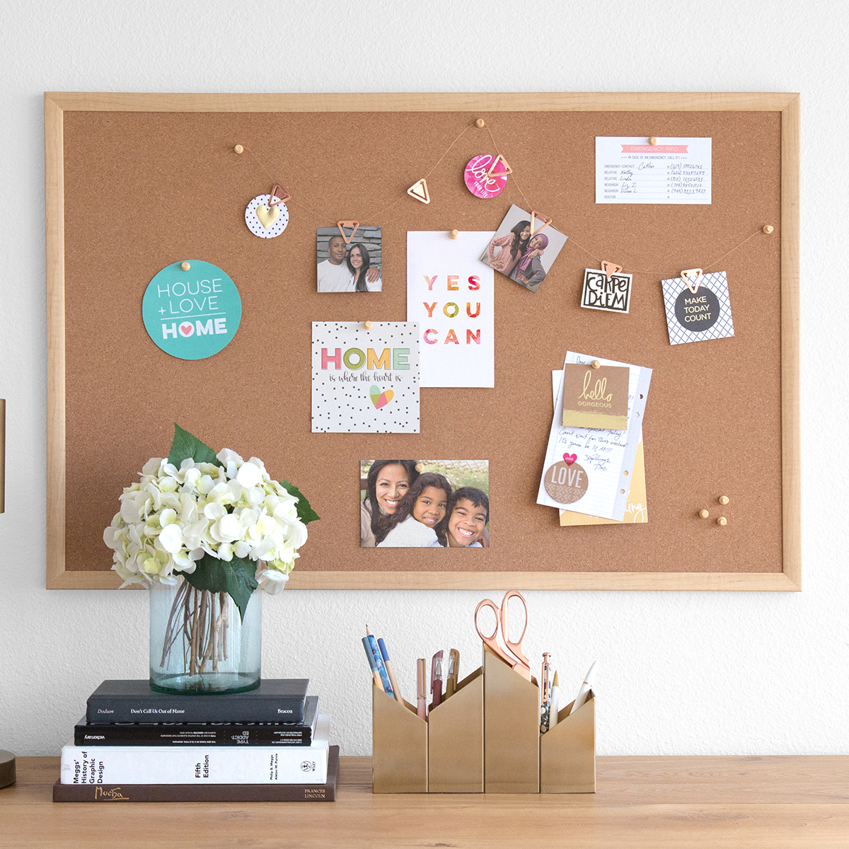 U-Brands Natural Cork Bulletin Boards with Birch Frame | The Container Store