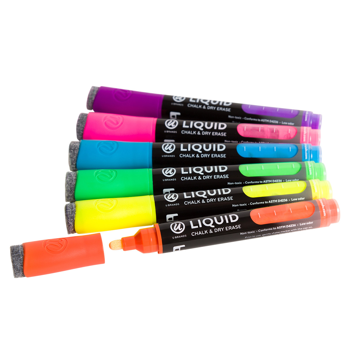 U-Brands Rainbow Liquid Chalk & Dry Erase Markers | The Container Store