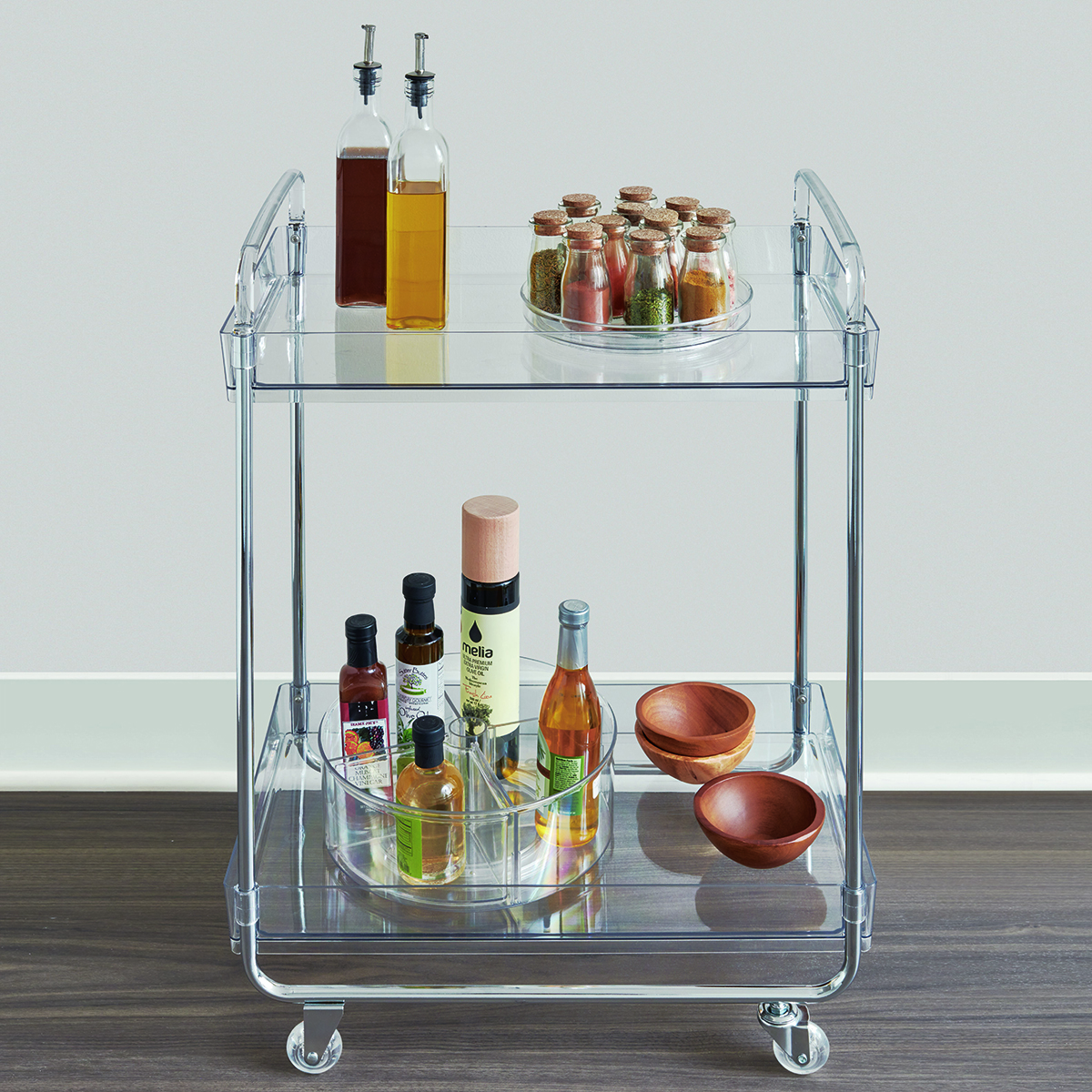 The Home Edit Clear Rolling Cart | The Container Store