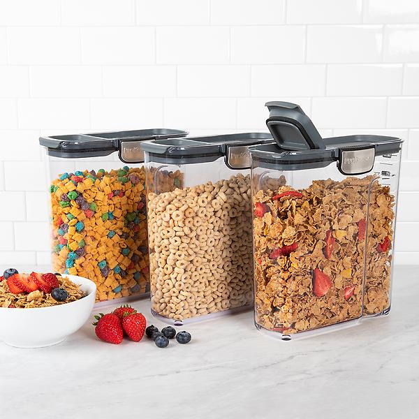 Progressive Large Cereal ProKeeper+ Food Storage Container, 18 Cups, Grey