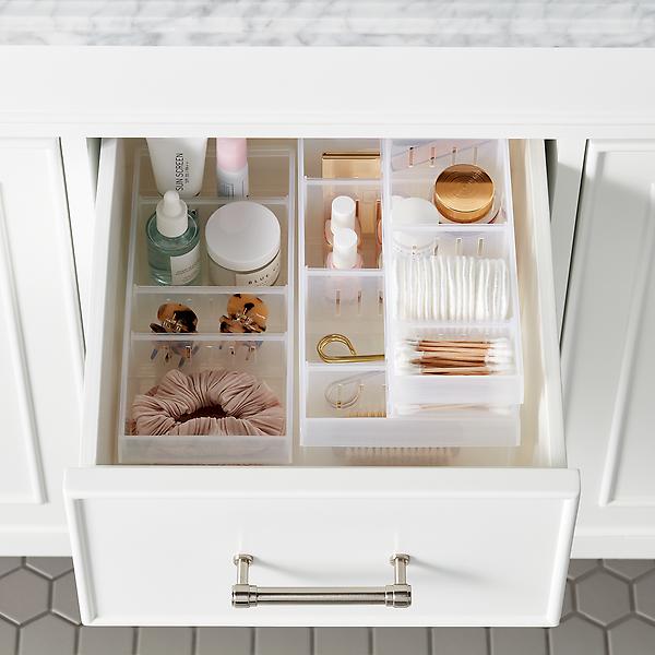 Clear Stackable Plastic Bins Drawer Organizers Starter Kit | The Container  Store