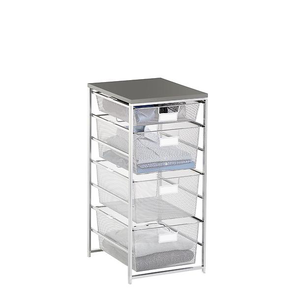 Elfa Platinum & Grey Cabinet-Sized Mesh Closet Drawers | The Container Store