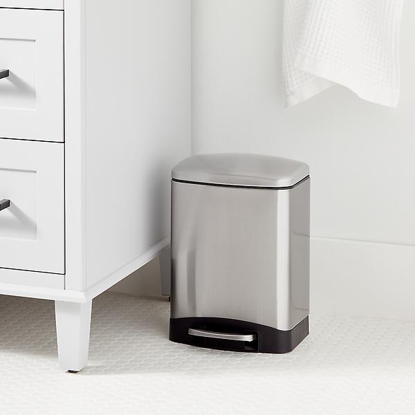 1.6 gal./6L Rectangle Step Trash Can | The Container Store