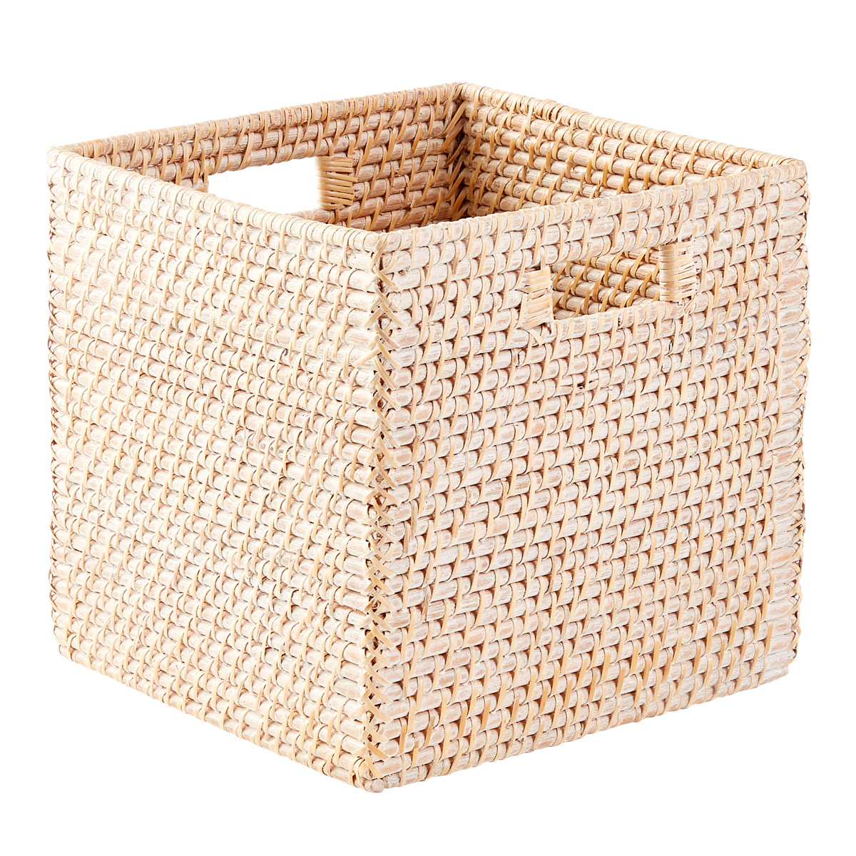 Double Steamed Cube Wicker Storage Basket | nursery.com.pk