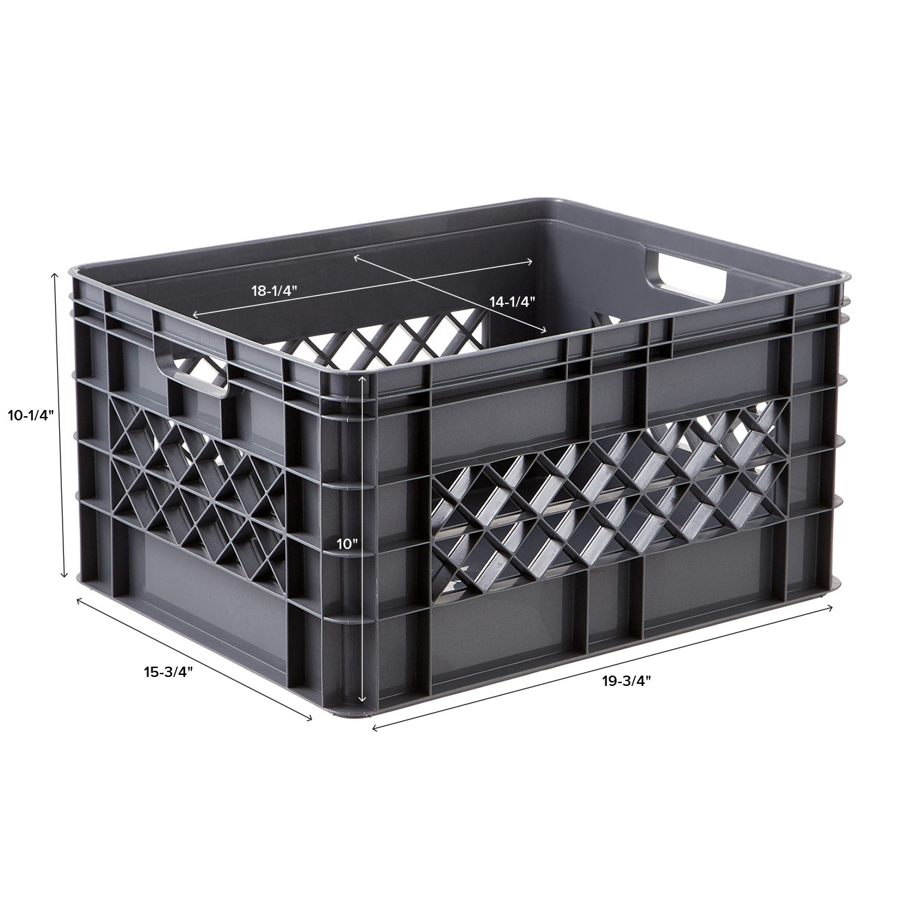 Grey Modular Stackable Crates | The Container Store