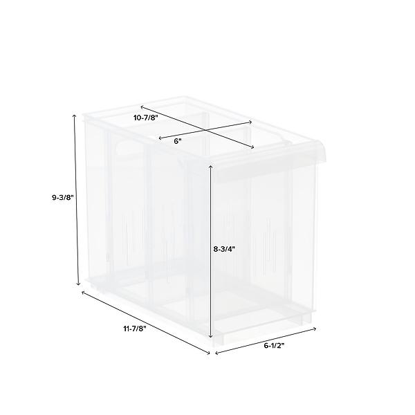 The Container Store 18 x 16-1/2 x 11 H Extra Large Clear Stackable Plastic Utility Bin - Each