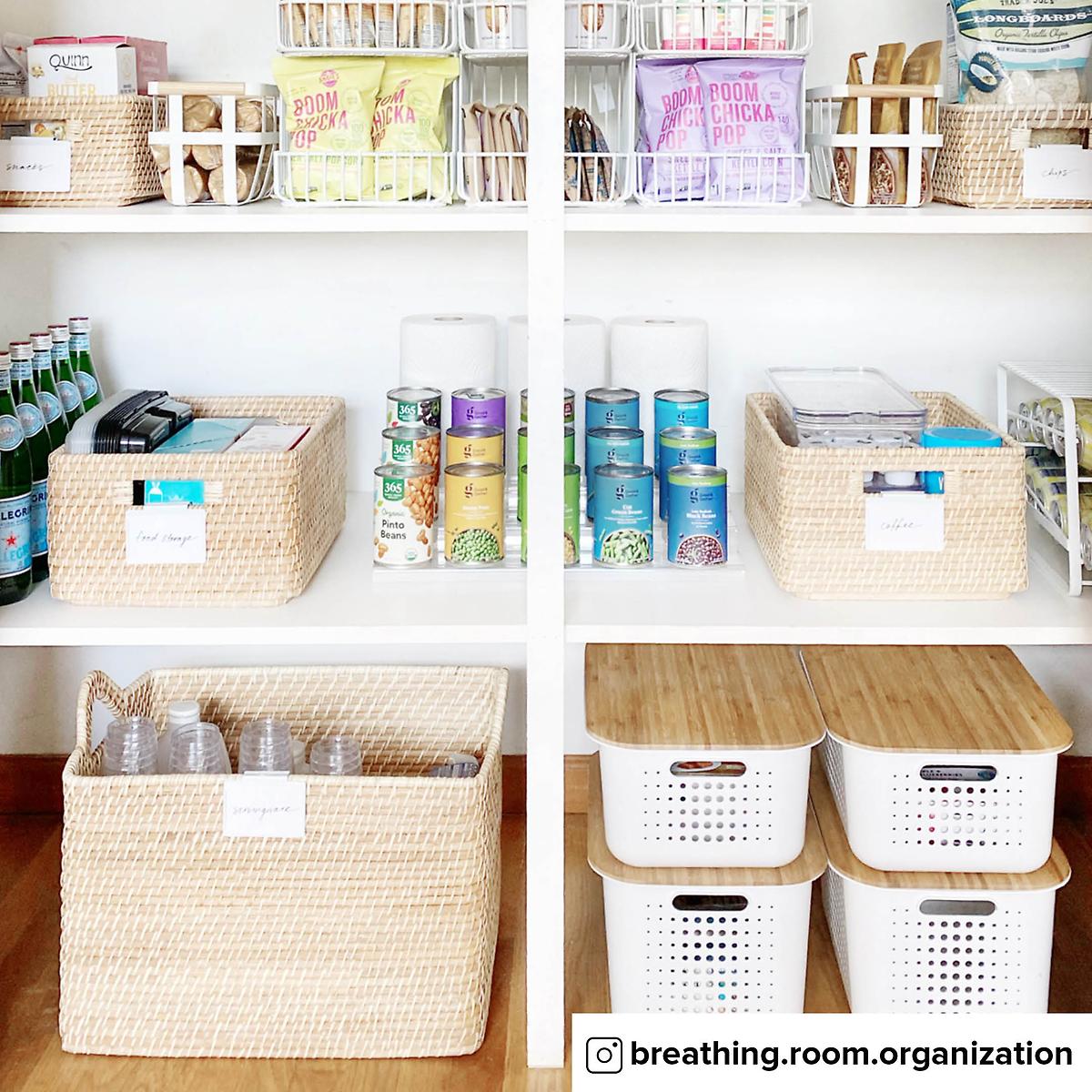 White Nordic Storage Baskets With Handles The Container Store