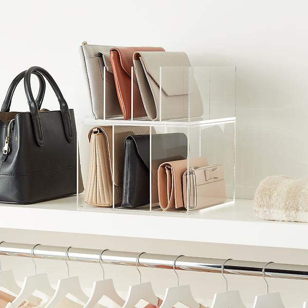 Clear Plastic Handbag Storage Organizer for Closet, Acrylic