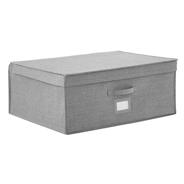 Oxford Grey Storage Boxes with Vacuum Bag | The Container Store