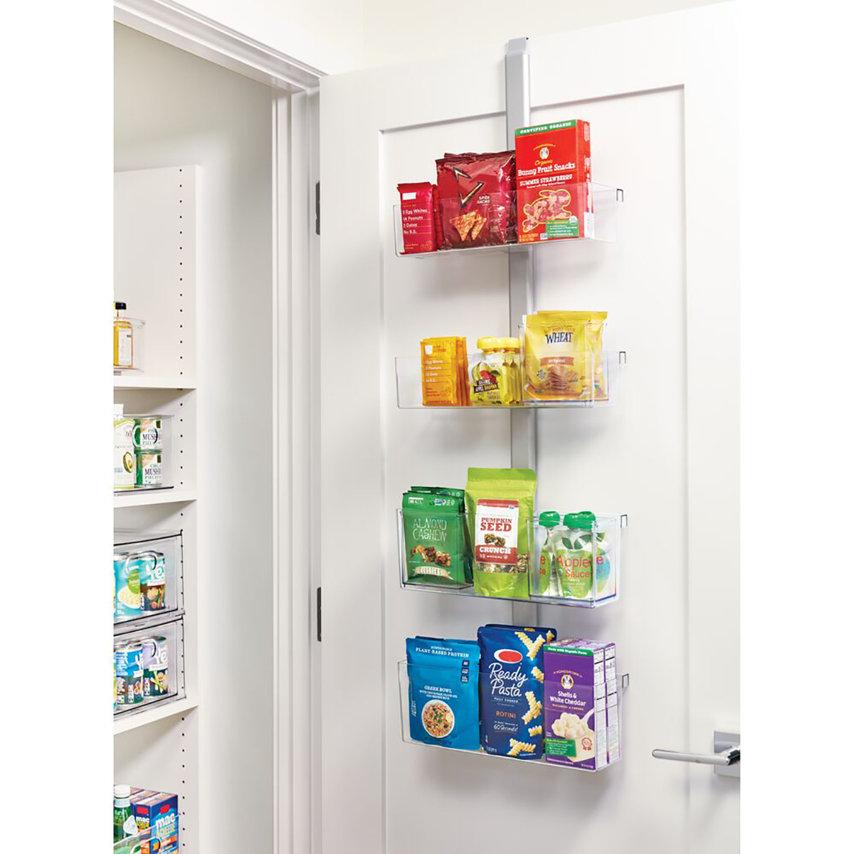  Over the Door Organizer - 8-Tier Hanging Wall Rack for Bathroom  or Kitchen Organization - Pantry Organization and Storage by Home-Complete  (White) : Home & Kitchen