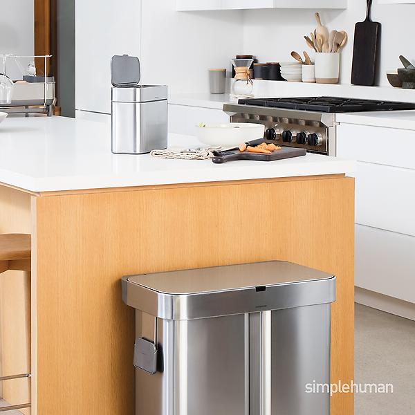 simplehuman Stainless Steel Compost Caddy | The Container Store