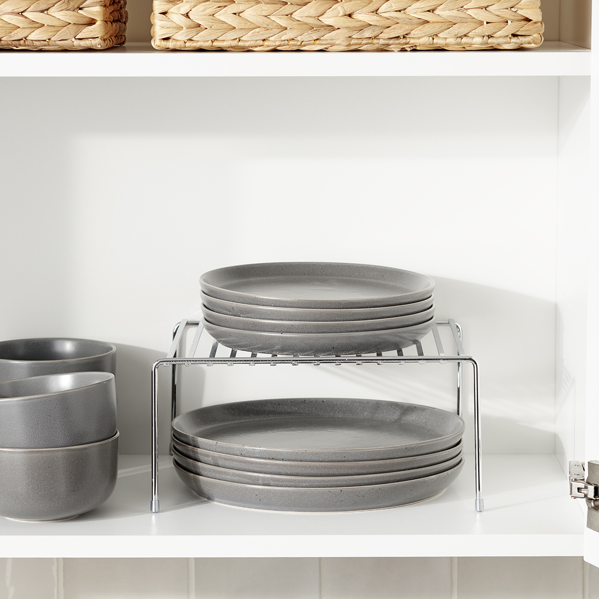 Chrome Dinner Plate Shelf | The Container Store