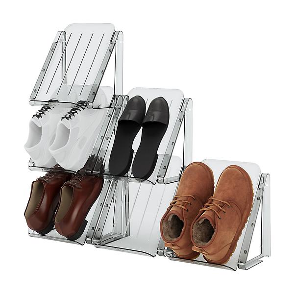 Umbra Terrace Clear Stacking Shoe Rack Set of 2