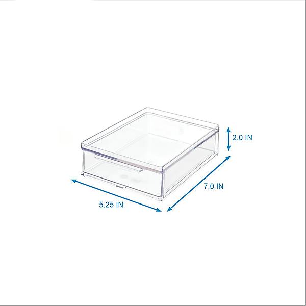 The Home Edit by iDESIGN Clear Stackable Divided Customizable Storage  Drawer, 11.5-L