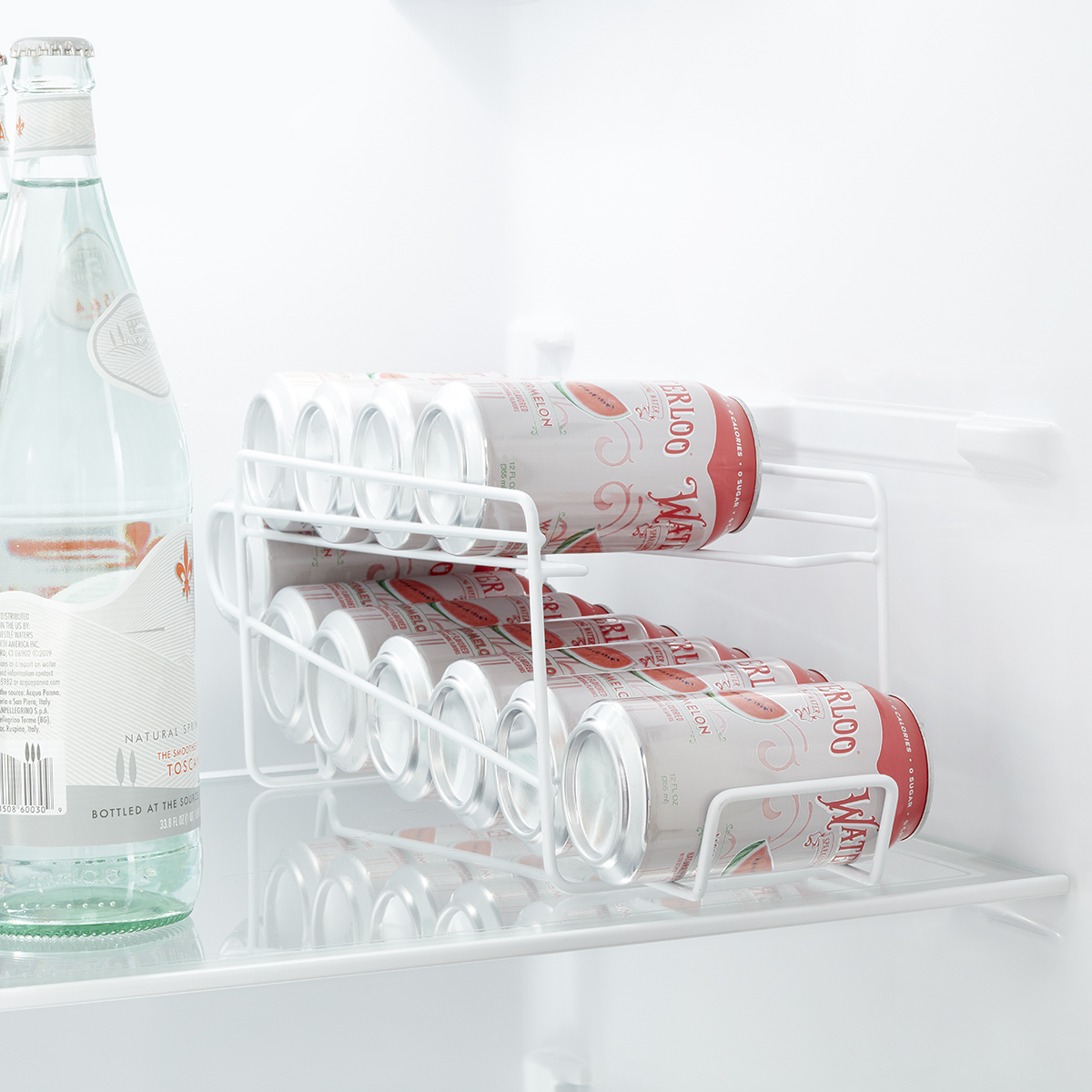 Refrigerator Organizer Bins Soda Cans Dispenser Beverage Bottle Holder for Fridge  Organizer Kitchen Drink Can Holder Storage Box