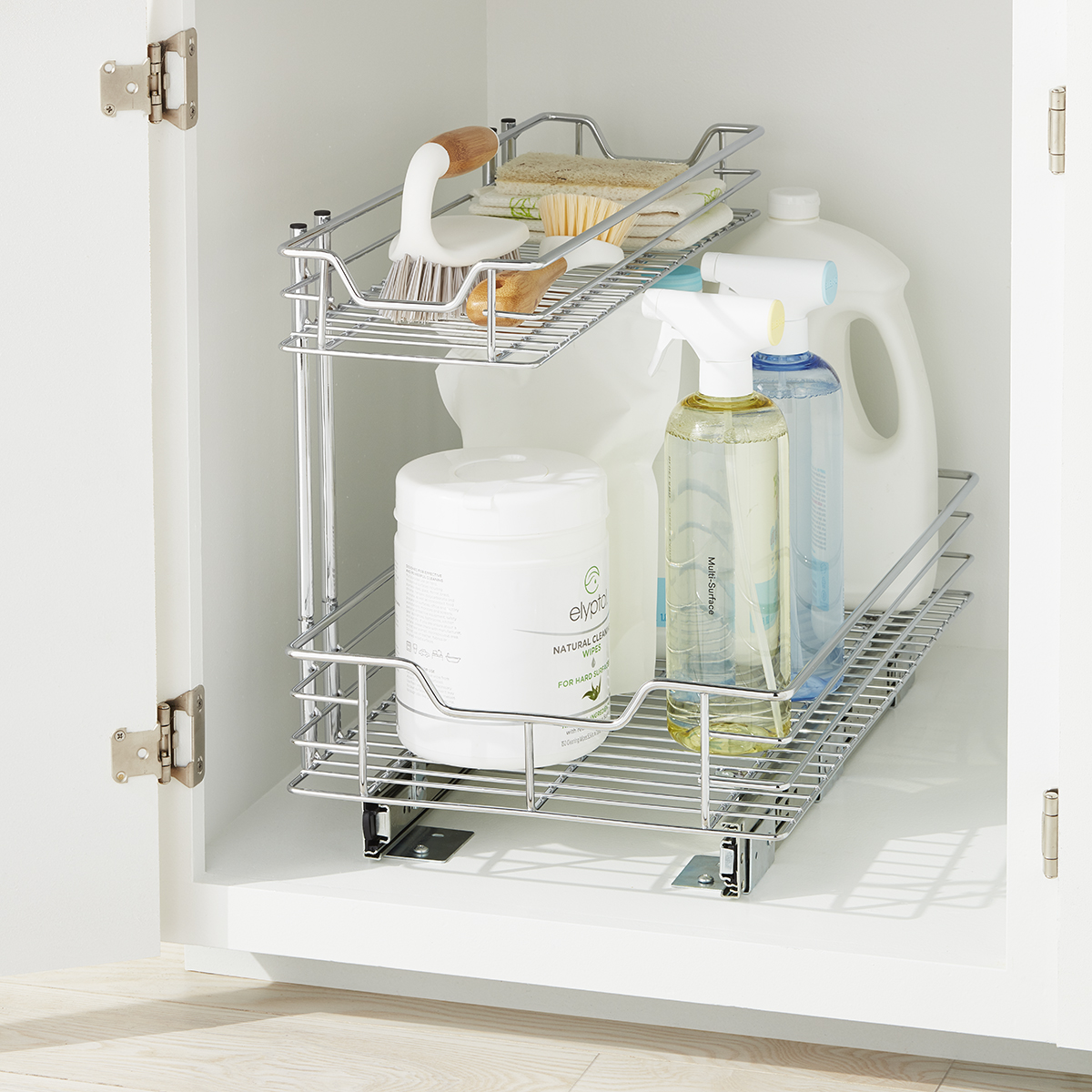 Simple Houseware 2 Tier Basket Drawer Cabinet Pull-Out Organizer