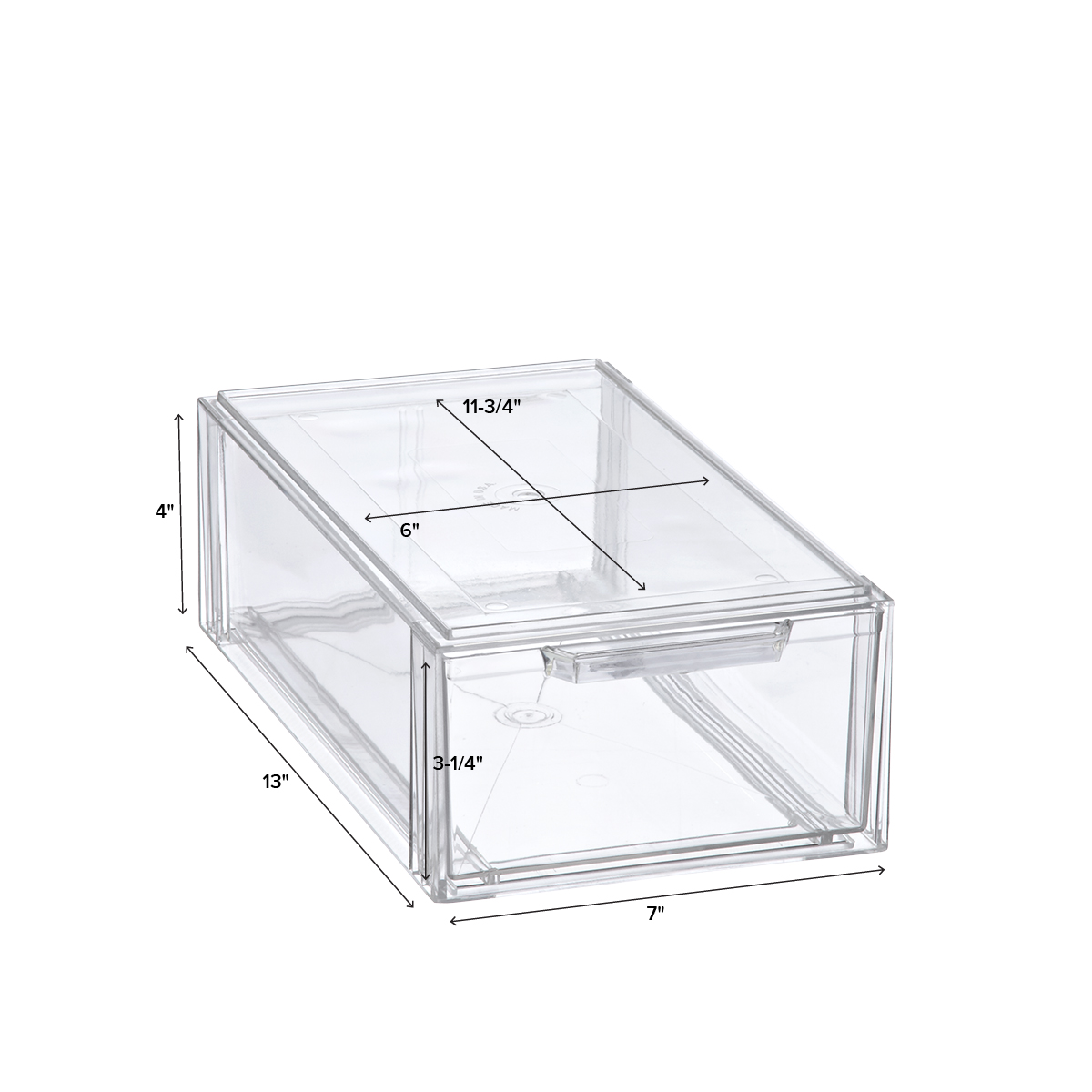 Container store outlet clear shoe drawers