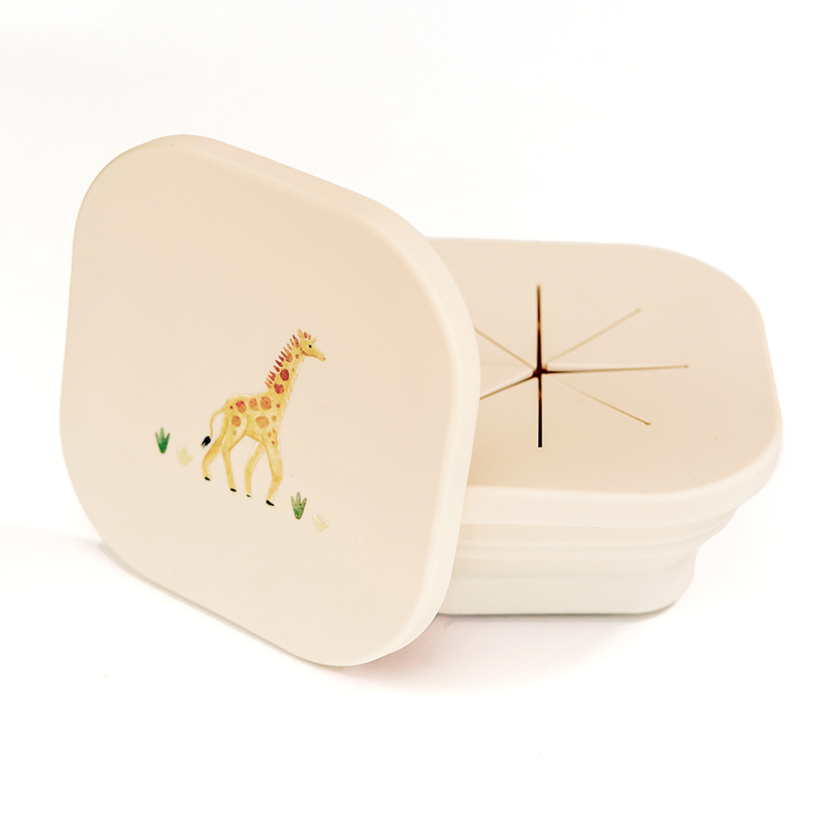 Austin Baby Collection Silicone Bento Box - Safari Warm Cream