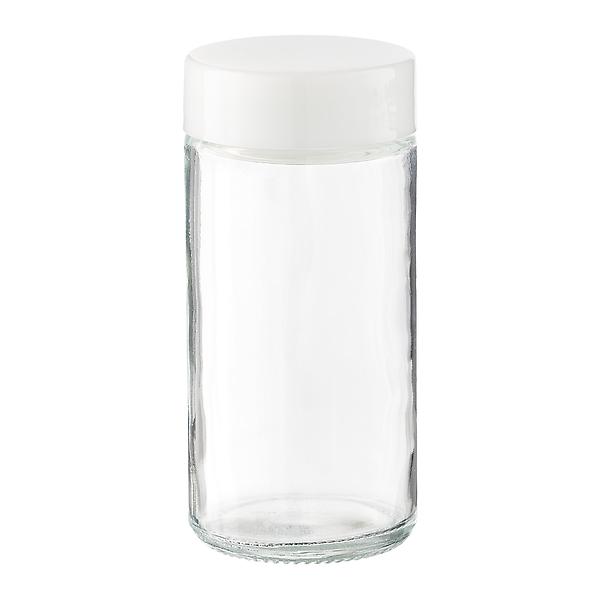 3 oz. Round Spice Bottle with White Lid | The Container Store