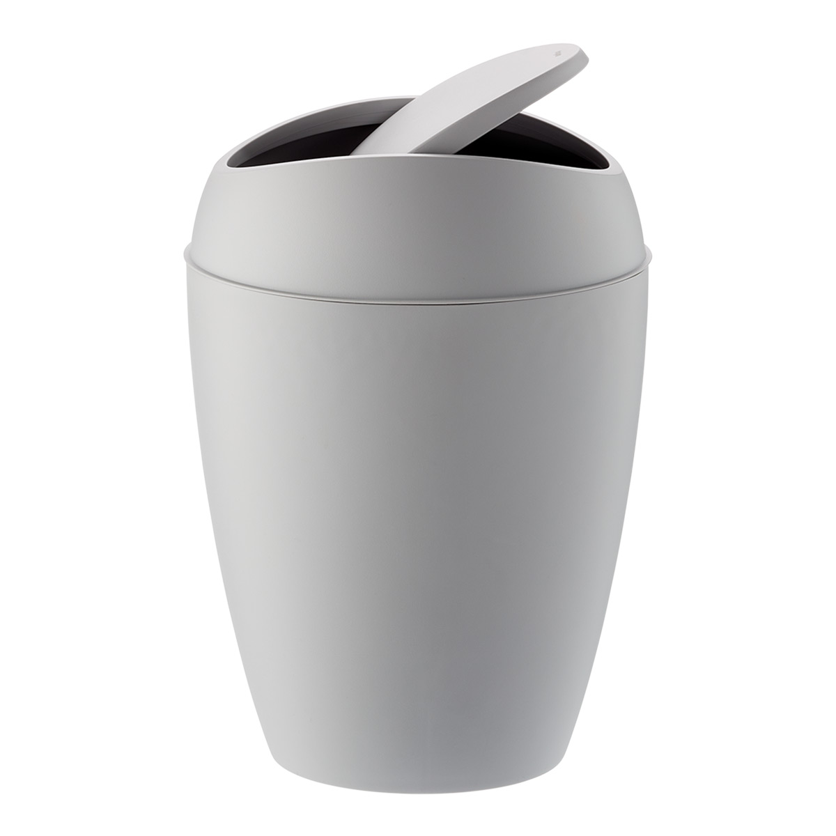 Umbra 2.4 gal/9L Metallic White Twirla Trash Can | The Container Store