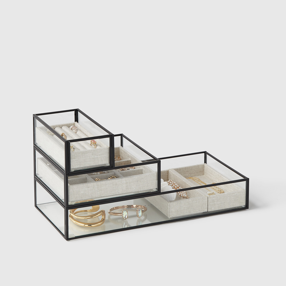 Marie Kondo Serenity Glass Countertop Jewelry Starter Kit | The Container  Store