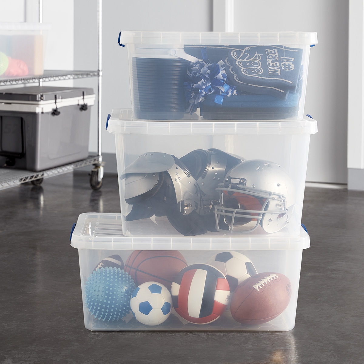Premier Clear Stacking Totes | The Container Store