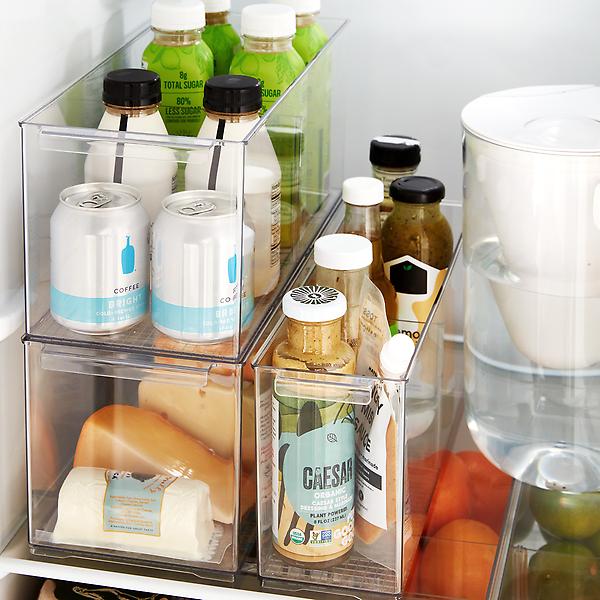 Cabinet-Depth Pantry Bins with Divider | The Container Store