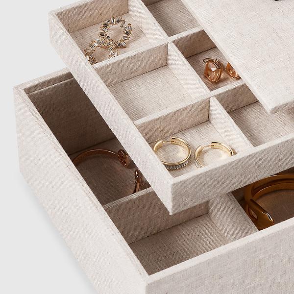 Marie Kondo Linen Harmony Jewelry Bento Box | The Container Store