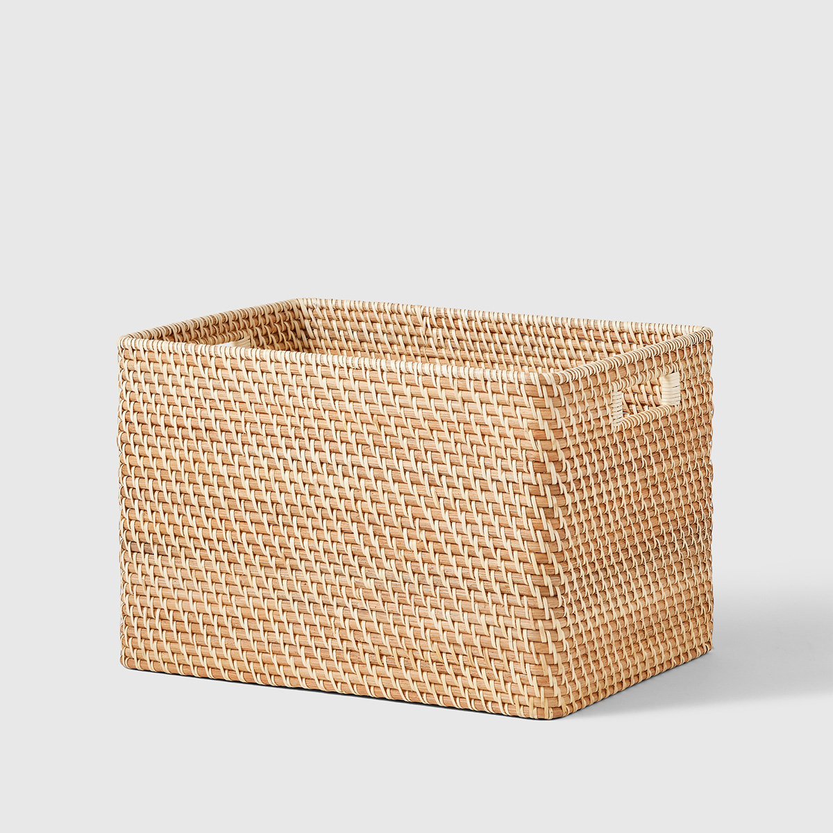 Marie Kondo Ori Rattan Honey Natural Curved Bins | The Container Store