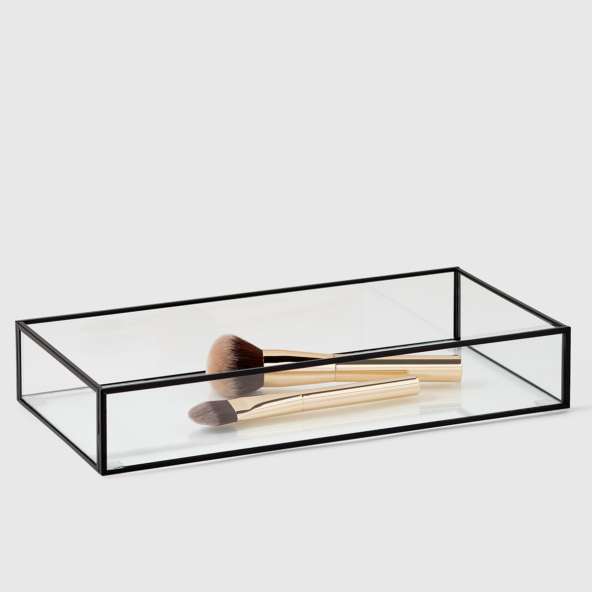 Marie Kondo Ink Black Rotating Serenity Countertop Glass Organizer