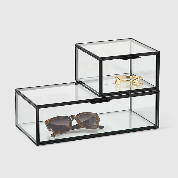 Marie Kondo Ink Black Serenity Countertop Glass Drawers | The Container  Store
