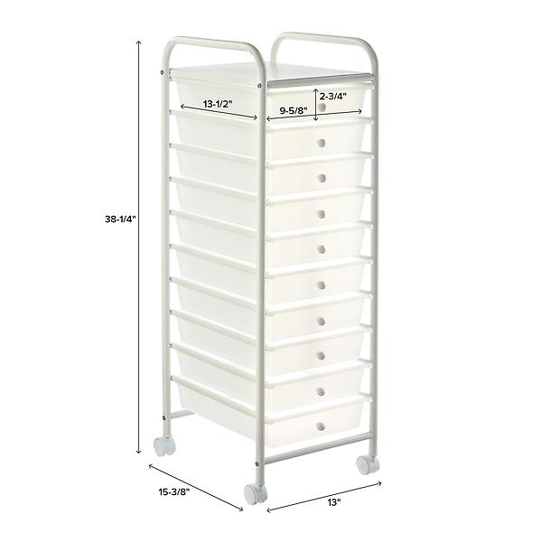 10-Drawer Rolling Cart | The Container Store