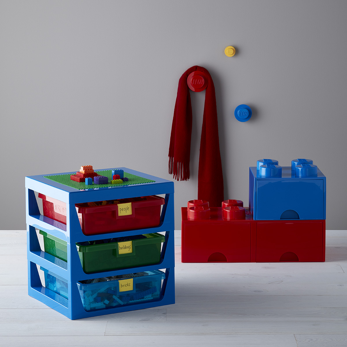 LEGO 3-Tier Drawer Organizer with Baseplate | The Container Store
