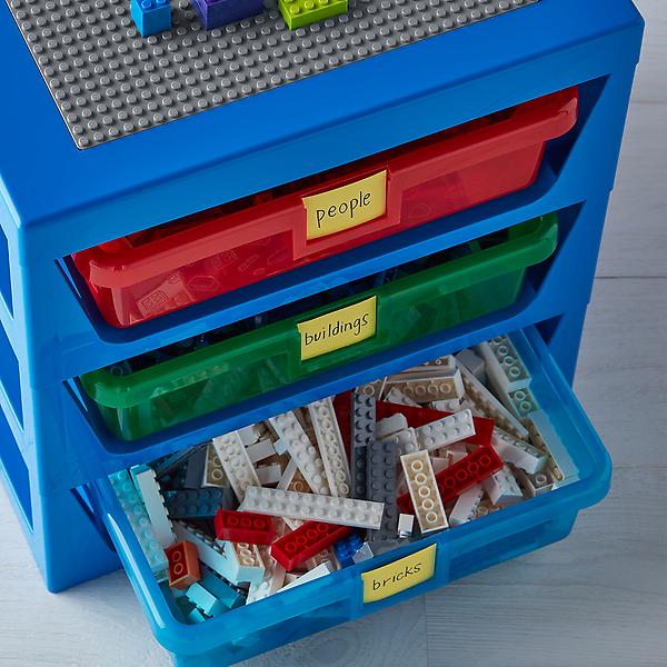 LEGO IRIS 3-Drawer Storage Container with 2 Sorting Trays and Baseplates