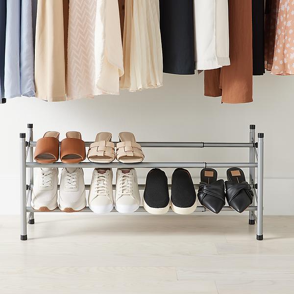 Platinum 2-Tier Adjustable Shoe Rack | The Container Store
