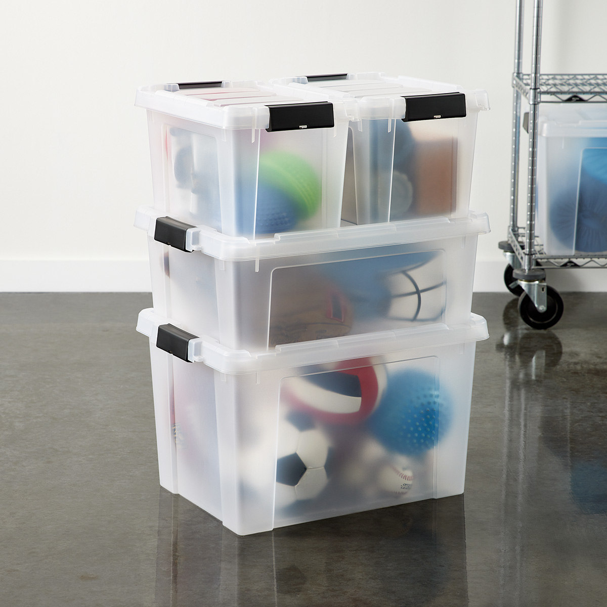 Heavy Duty Stackable Garage Totes | The Container Store