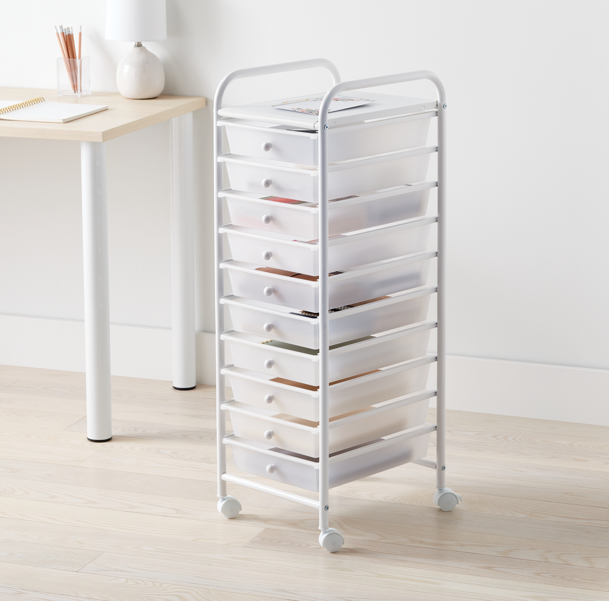 10-Drawer Rolling Cart | The Container Store