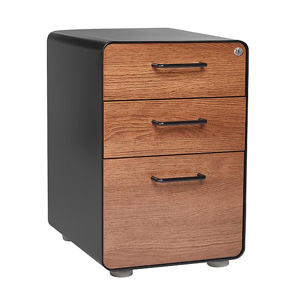 Poppin 3 Drawer Stow Locking File Cabinet | The Container Store